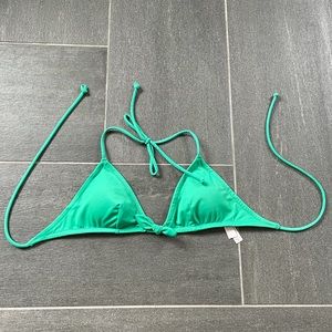 Green Triangle Bikini Top
